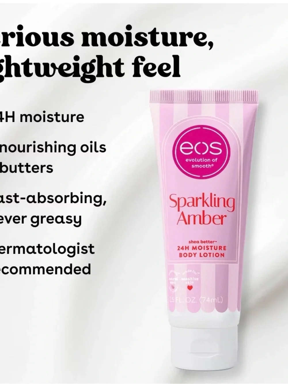 eos Mini Body Lotion - Sparkling Amber - Travel Size - 2.5 fl oz